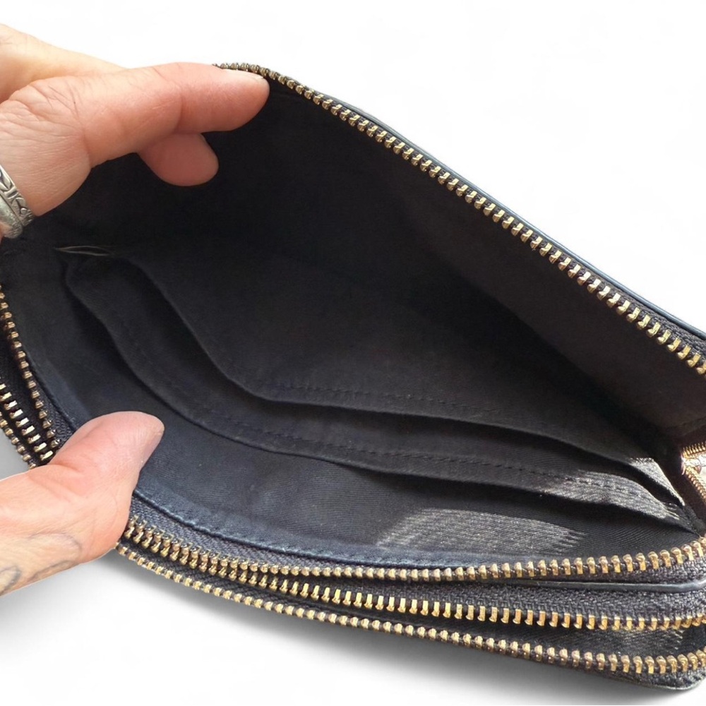 Coach Signature Brown and Gold Wallet - Picture 7 of 7